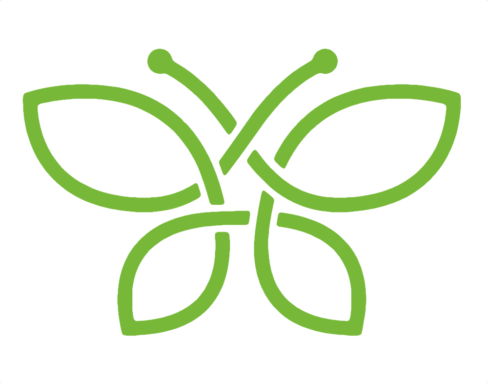 Logo Metamorphosya – farfalla stilizzata simbolo di trasformazione, crescita personale, benessere e cambiamento.